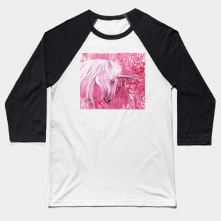 Unicorn - Humble Unicorn - pink bowing Unicorn Baseball T-Shirt